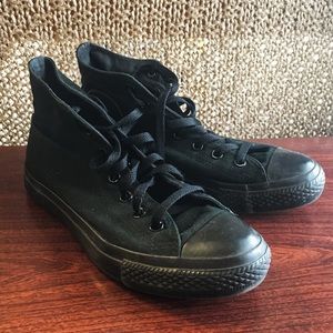 All black high top converse 🖤